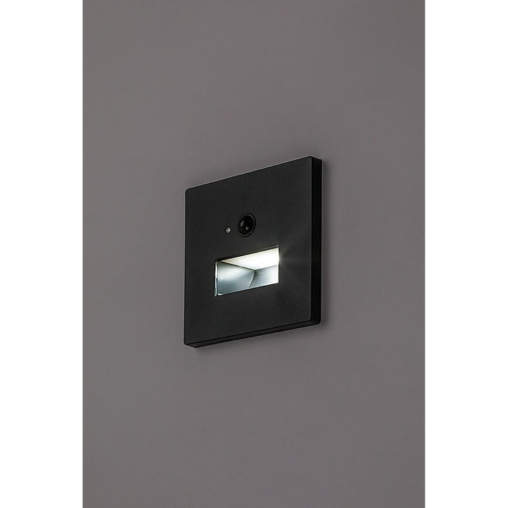 Svietidlo Lunca LED 1 W IP20 čierne 3000, 4500, 6500 K, snímač pohybu, snímač osvetlenia, 77197, 4 kusy