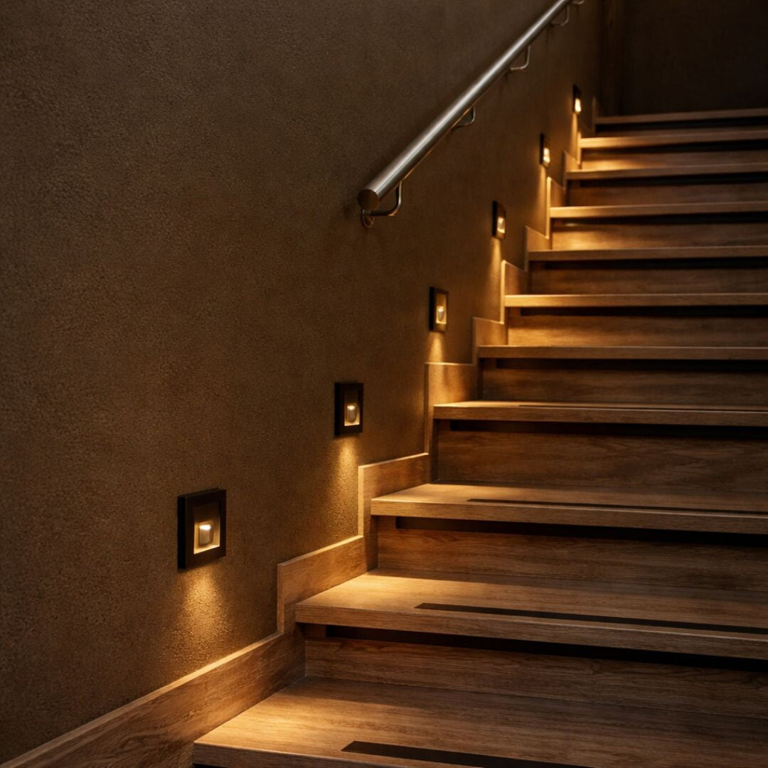 Svietidlo Lunca LED 1 W IP20 čierne 3000, 4500, 6500 K, snímač pohybu, snímač osvetlenia, 77197, 4 kusy