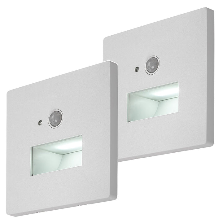 Svietidlo Lunca LED 1 W IP20 biele 3000, 4500, 6500 K, snímač pohybu, snímač osvetlenia, 77198, 2 kusy