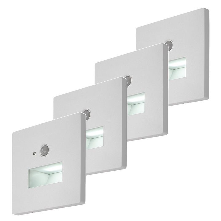 Svietidlo Lunca LED 1 W IP20 biele 3000, 4500, 6500 K, snímač pohybu, snímač osvetlenia, 77198, 4 kusy