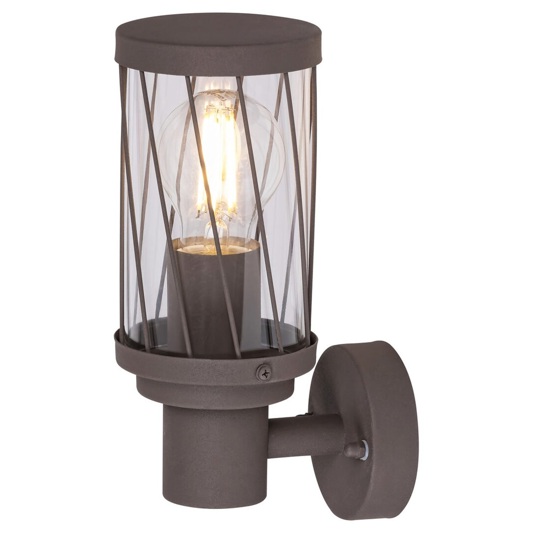 Vonkajšia nástenná lampa Rabalux Budapest, IP44, farba hnedá, závit E27, max. 40 W, 8888, 2 ks