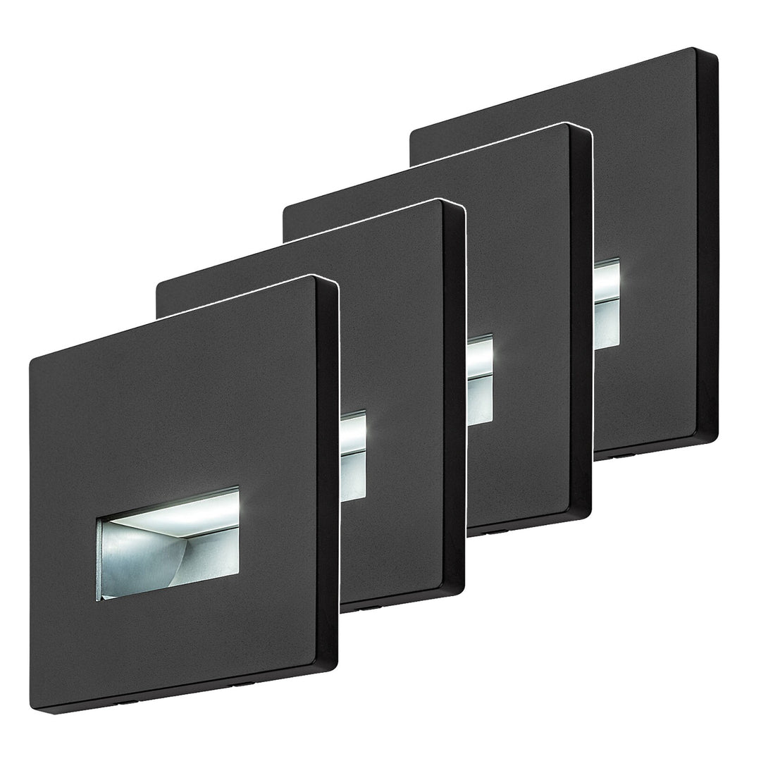 Lampa Lunca LED 1 W, IP20, čierna, nastaviteľná farba svetla 3000, 4500, 6500 K, 77195, 4 kusy