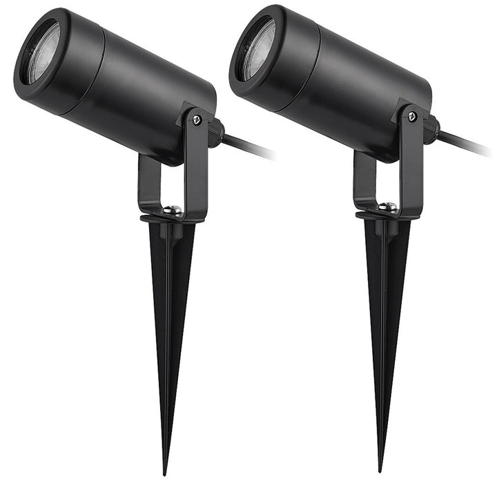 Pozemná lampa Rabalux Krobia, IP65, čierna, závit GU10, max. 4 W, 7814, 2 ks
