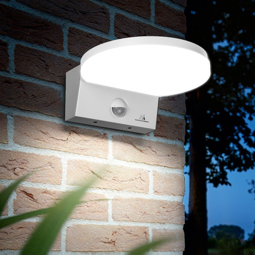 LED svietidlo s pohybovým senzorom Maclean, PIR pohybový senzor, farba biela, 15 W, IP65, 1560 lm, neutrálna biela farba (4000 K) MCE344 W, 2 ks