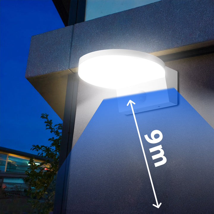 LED svietidlo s pohybovým senzorom Maclean, PIR pohybový senzor, farba biela, 15 W, IP65, 1560 lm, neutrálna biela farba (4000 K) MCE344 W, 2 ks