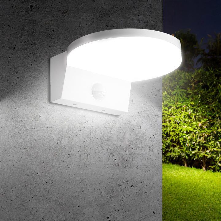 LED svietidlo s pohybovým senzorom Maclean, PIR pohybový senzor, farba biela, 15 W, IP65, 1560 lm, neutrálna biela farba (4000 K) MCE344 W, 2 ks