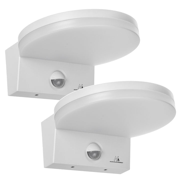 LED svietidlo s pohybovým senzorom Maclean, PIR pohybový senzor, farba biela, 15 W, IP65, 1560 lm, neutrálna biela farba (4000 K) MCE344 W, 2 ks