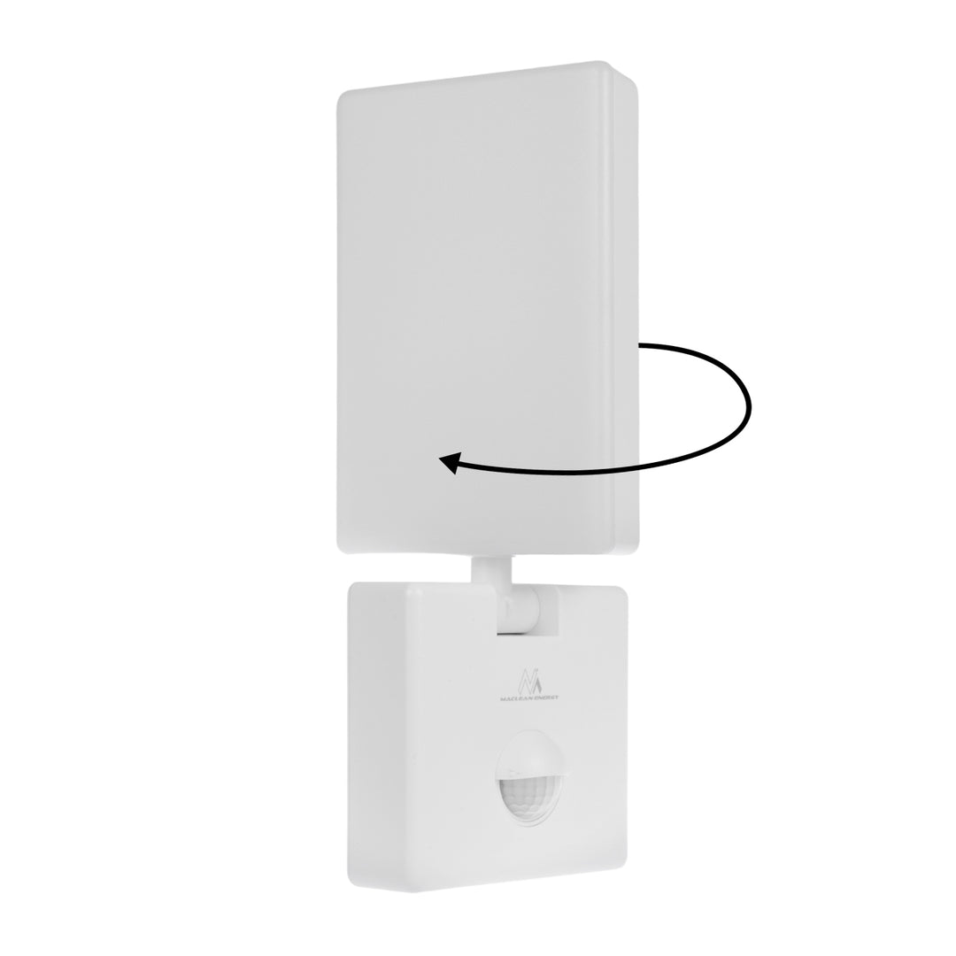 LED svietidlo s pohybovým senzorom Maclean, PIR pohybový senzor, biela farba, 10 W, IP65, 800 lm, neutrálna biela farba (4000 K) MCE516 W, 2 ks