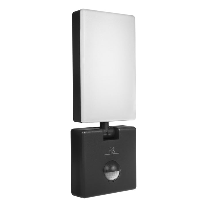 LED svietidlo so senzorom pohybu Maclean, PIR senzor pohybu, čierna farba, 10 W, IP65, 800 lm, neutrálna biela farba (4000 K) MCE516 B, 2 kusy