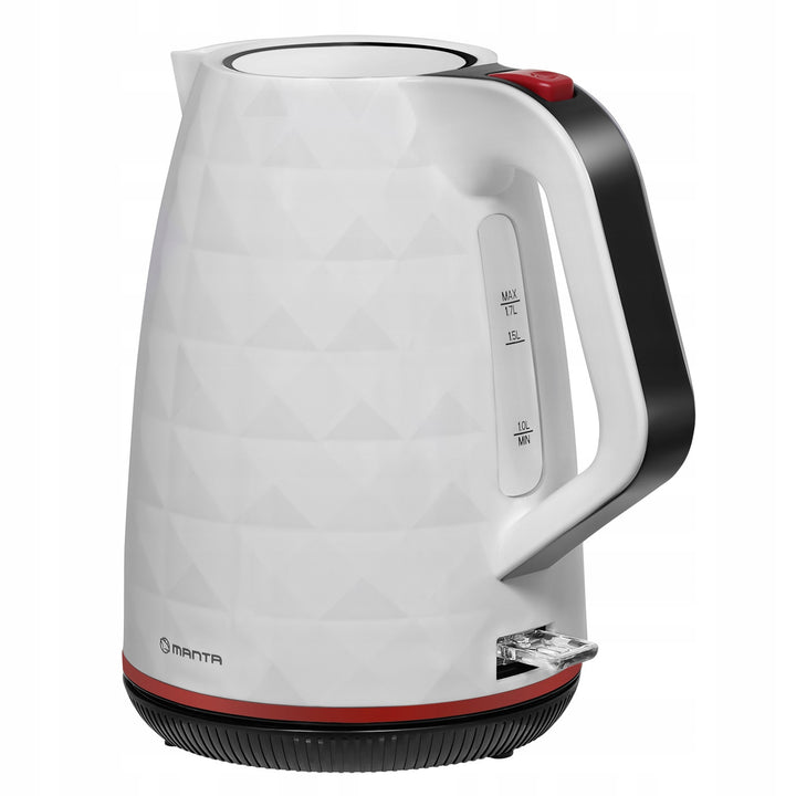 Bezdrôtová rýchlovarná kanvica Manta ORISA 1,7 l, 2200 W, biela