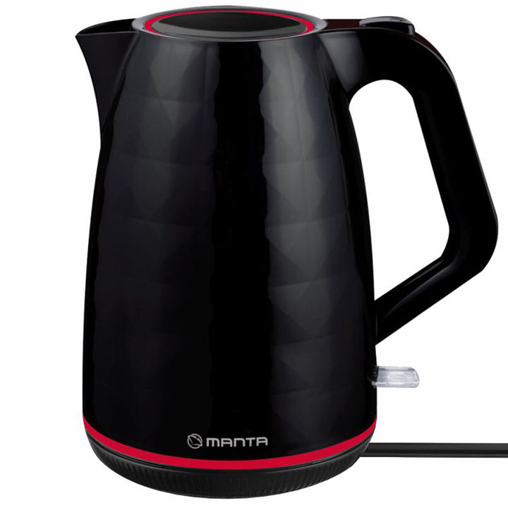 Bezdrôtová rýchlovarná kanvica Manta ORISA 1,7 l, 2200 W, čierna