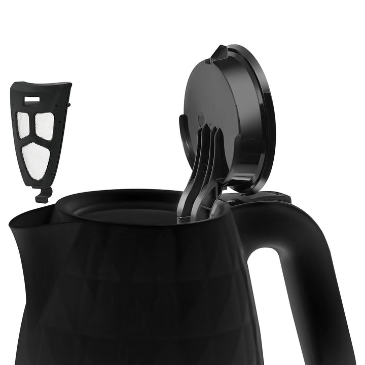 Bezdrôtová rýchlovarná kanvica Manta ORISA 1,7 l, 2200 W, čierna