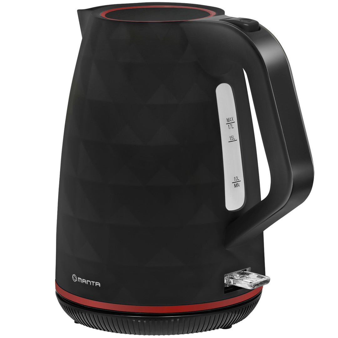 Bezdrôtová rýchlovarná kanvica Manta ORISA 1,7 l, 2200 W, čierna
