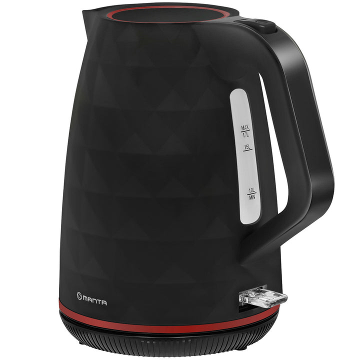 Bezdrôtová rýchlovarná kanvica Manta ORISA 1,7 l, 2200 W, čierna