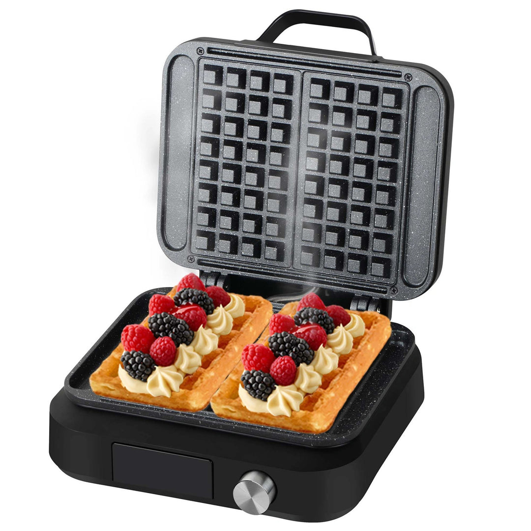 Vaflovač LOVIO PerfectCrisp, 2 veľké vafle, 1500 W, 6 stupňov prepečenia, LVWF002BK