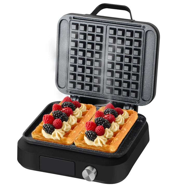 Vaflovač LOVIO PerfectCrisp, 2 veľké vafle, 1500 W, 6 stupňov prepečenia, LVWF002BK