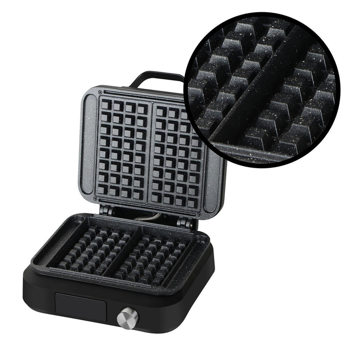 Vaflovač LOVIO PerfectCrisp, 2 veľké vafle, 1500 W, 6 stupňov prepečenia, LVWF002BK