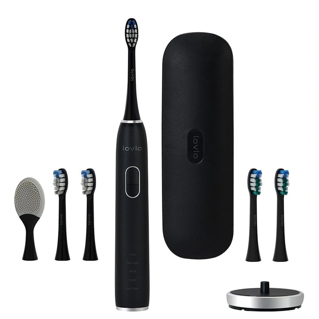 Elektrická zubná kefka Lovio SonicProtect PRO, čierna, LVTB124BK