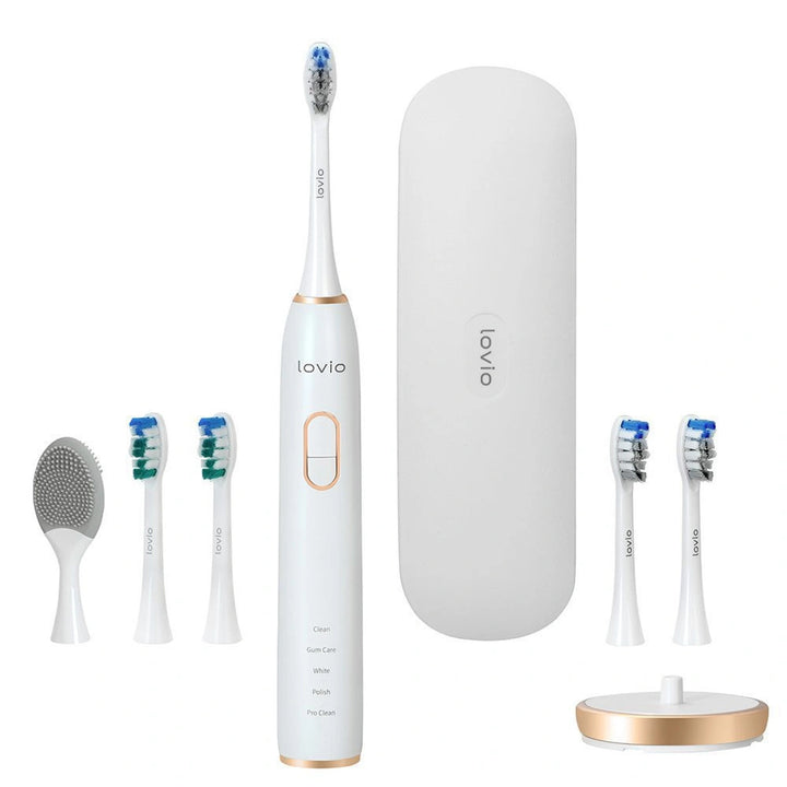 Elektrická zubná kefka Lovio SonicProtect PRO, biela, LVTB124WH