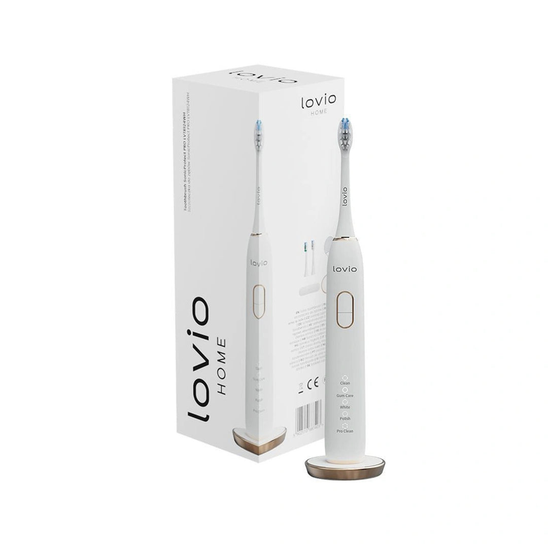 Elektrická zubná kefka Lovio SonicProtect PRO, biela, LVTB124WH