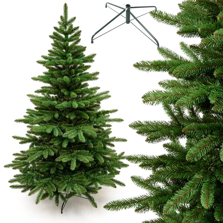 Umelý vianočný stromček, španielska jedľa, materiál PVC, výška 250 cm, kovový stojan