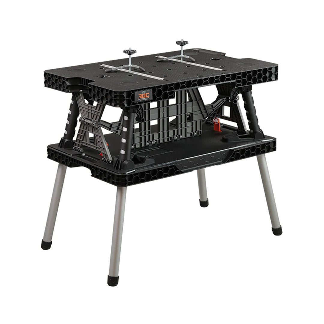 Skladací dielenský stôl 2.0 Keter, nosnosť 453 kg, pracovná plocha 85 × 56 cm, stabilné kovové nohy, 271269