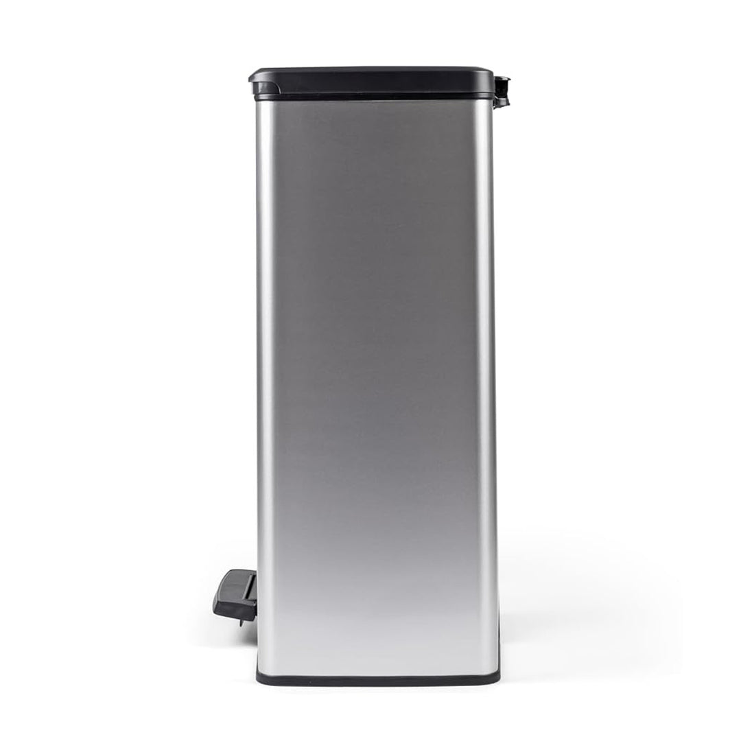 Odpadkový kôš s pedálom Curver, nádoby 2x26 l, metalizovaný, strieborná farba, 251002