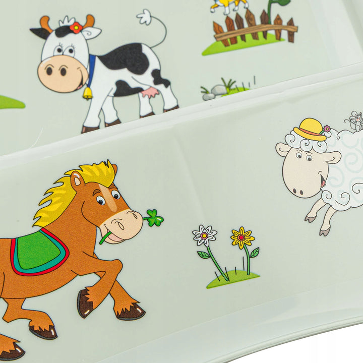 Dvojstupňová detská plošina Keeeper s protisklzovou úpravou, séria „Funny Farm“, nosnosť do 120 kg, 1003132006300