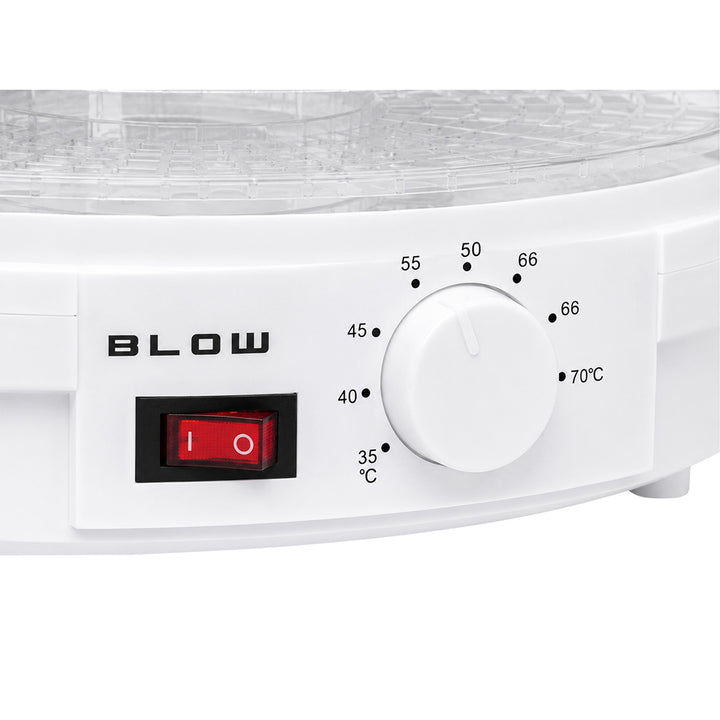Sušička na huby, zeleninu a ovocie Blow, výkon 500 W, 6 sitiek v balení, regulácia teploty 35–75 °C, 44–175