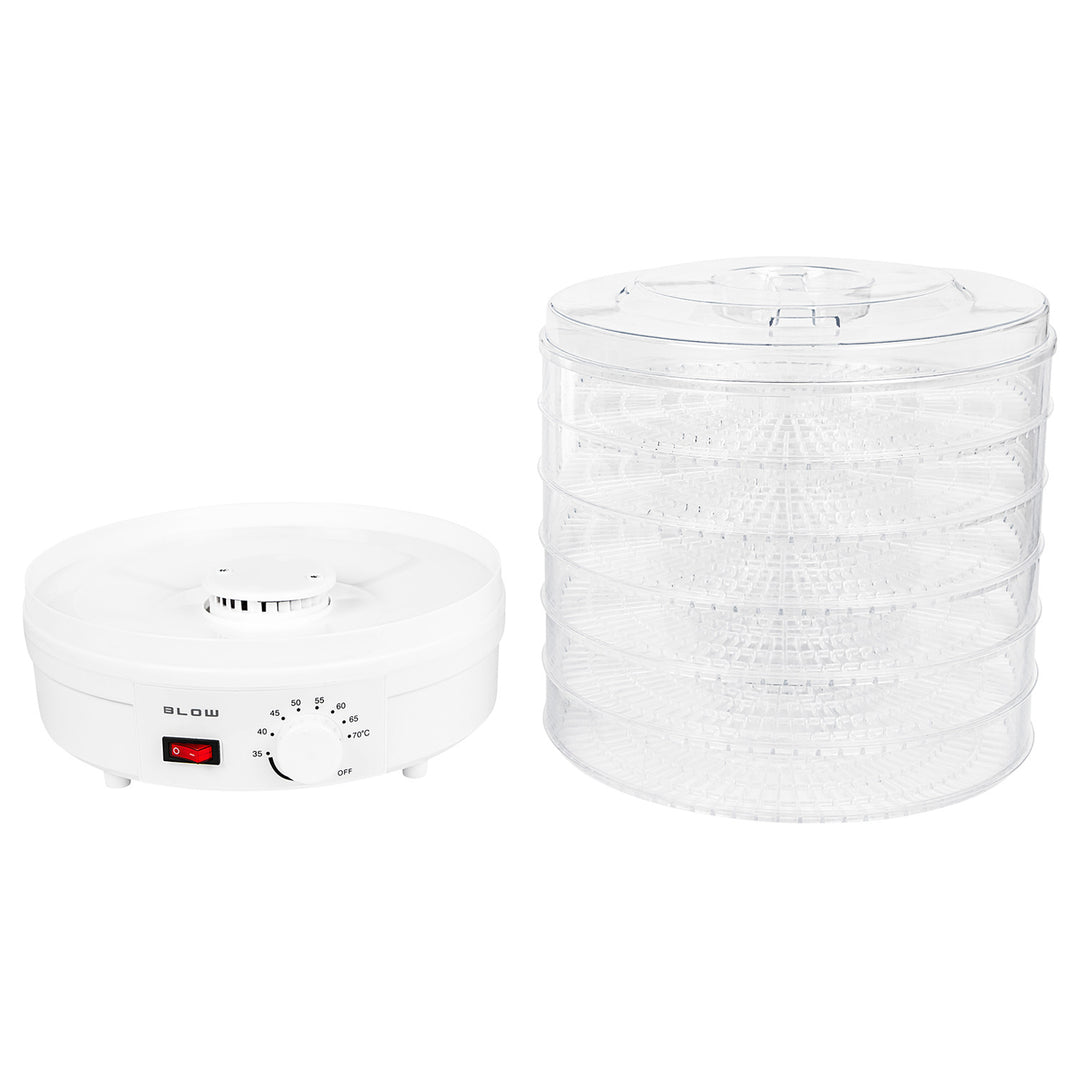 Sušička na huby, zeleninu a ovocie Blow, výkon 500 W, 6 sitiek v balení, regulácia teploty 35–75 °C, 44–175