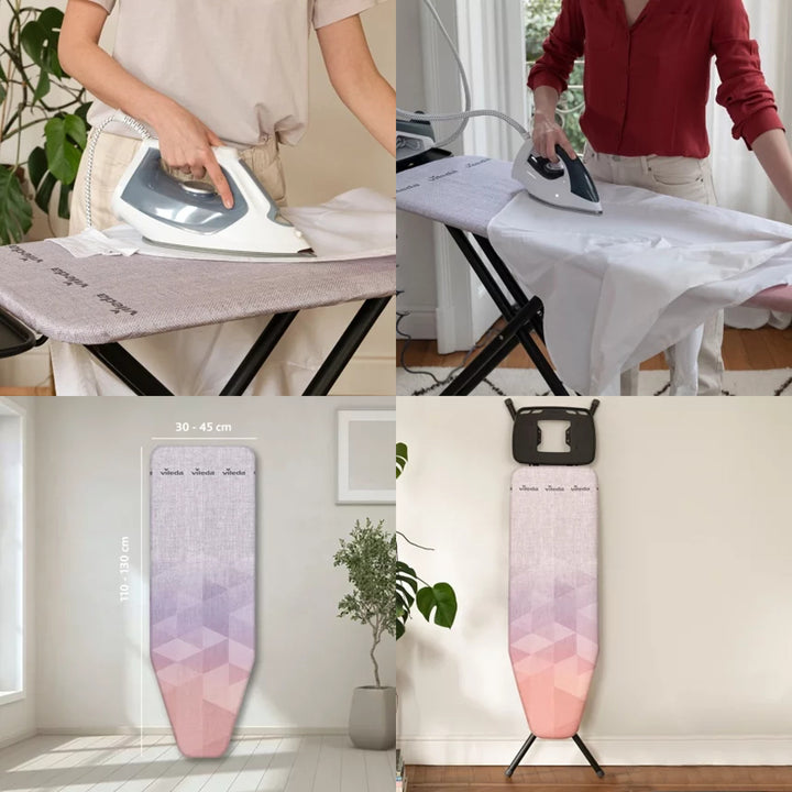 Obal na žehliacu dosku Vileda Diamond, dĺžka 110–130 cm, odolný voči vysokým teplotám, systém Quick Fix, 142468