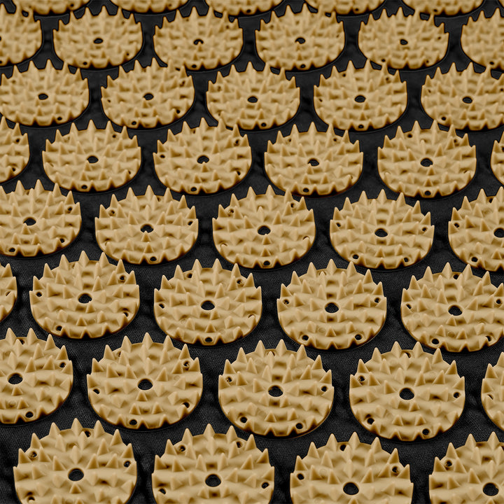 Zdravotná podložka s hrotmi na akupresúru s vankúšikom, 110 x 42 cm, XL, zlaté hroty, Rebel Active