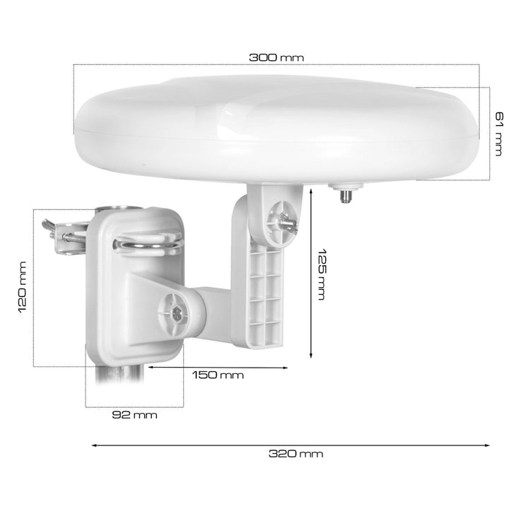 Vonkajšia anténa Digital360 4G LTE FM VHF UHF VA0024 Vayox