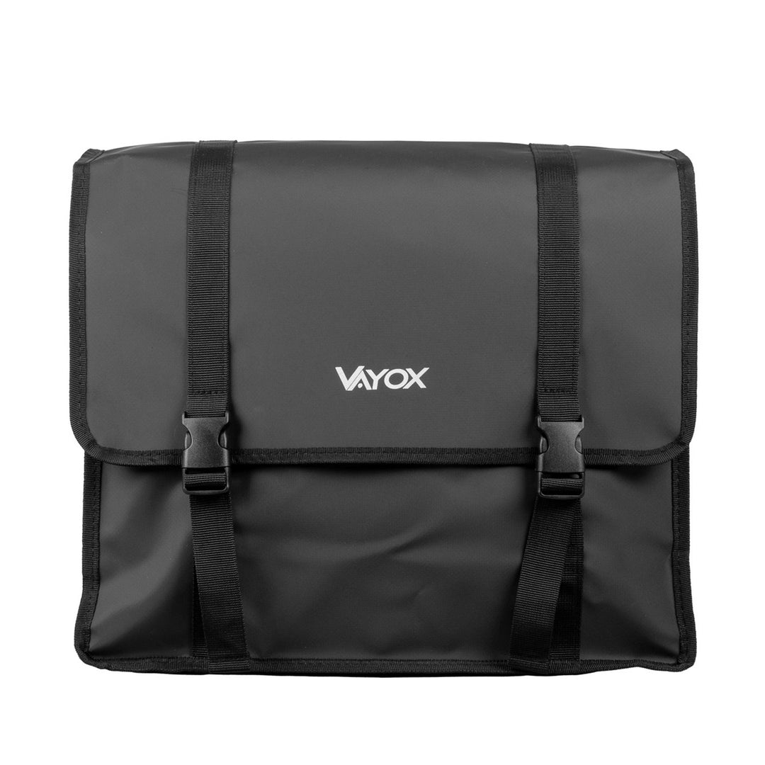 Dvojitá cyklistická taška na nosič z PVC s uchom, čierna, 40 l, VA0446, Vayox