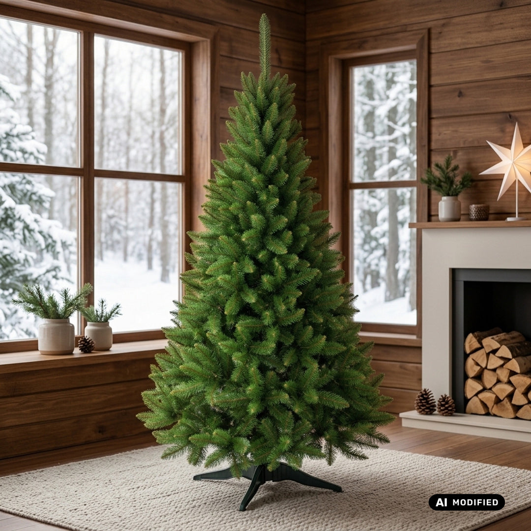 Smrekový vianočný stromček na podstavci Premium, 200 cm, hustý a realistický, Damich