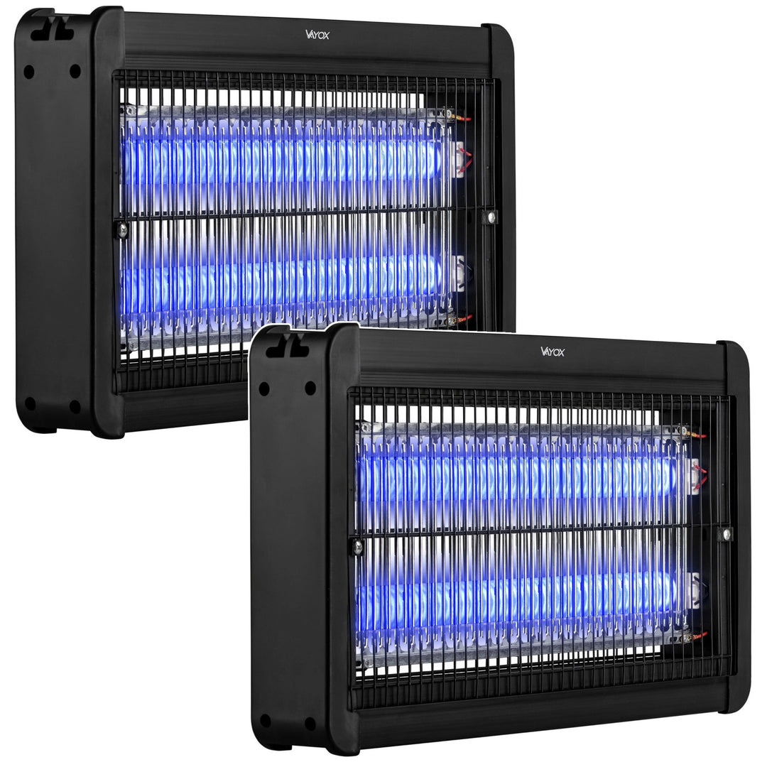 Lampa na hubenie hmyzu – komáre, muchy, mole, elektrická pasca, UV, 20 W, Vayox, 2 kusy