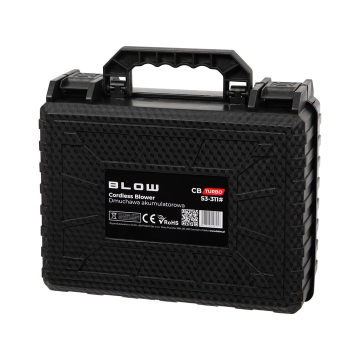 Akumulátorový fúkač BLOW 21 V CB TURBO, 130 000 otáčok, 2,4 Ah, kufrík