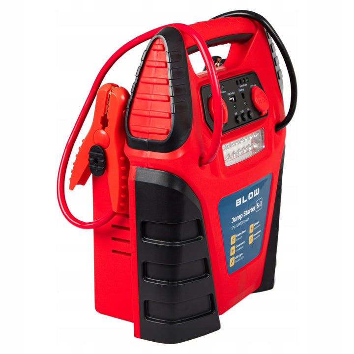 Jump Starter 5 v 1 Blow, s funkciou kompresora, nabíjačky a powerbanky, akumulátor 12 V 20 000 mAh, prúd – štartovací 400 A, špičkový 900 A, vybavený poistkou proti preťaženiu, 81-210#