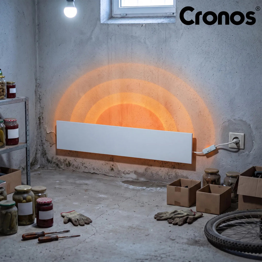 Infračervený ohrievací panel Cronos Anti-Mold, výkon 50 W, na lokálne vykurovanie a odvlhčovanie vlhkých stien, MRH-50