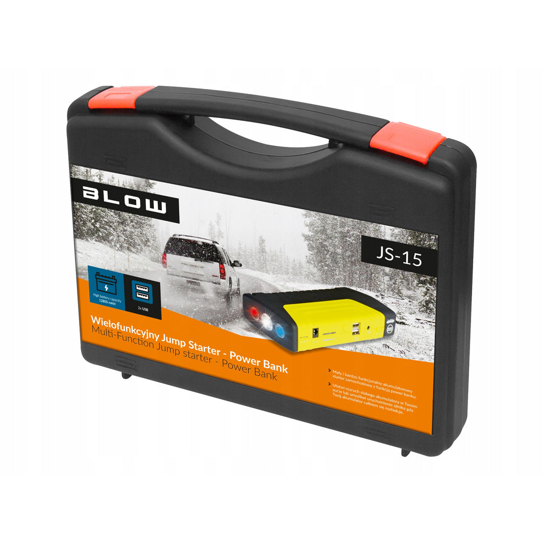 Jump Starter Blow, funkcia powerbanky, prúd – štartovací 200 A, špičkový 400 A, kapacita 12 800 mAh, 81-201#