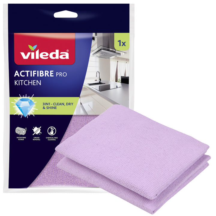 Utierka Vileda Actifibre Pro, kuchynská, 1 ks, z mikrovlákna, s PVA povlakom, prateľná do 60 °C, 183303