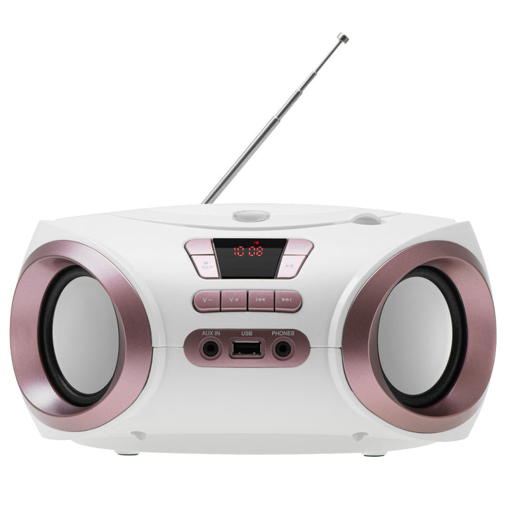 Rádio Boombox CD-MP3, USB, FM rádio, AUX, konektor pre slúchadlá, Adler, AD 1181