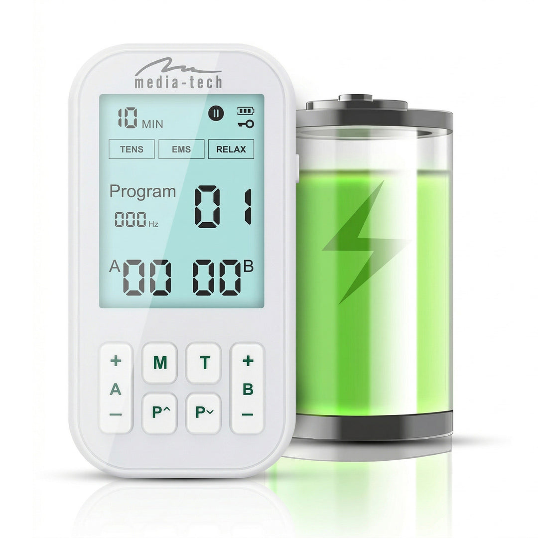 Masážny prístroj a elektrostimulátor svalov, TENS/EMS, stimulácia 3 v 1, Mediatech, MT6543