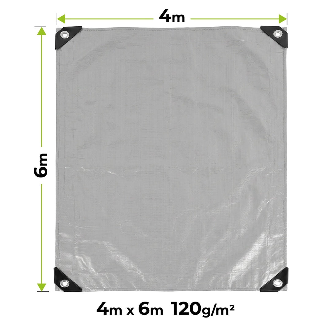 Strieborná plachta 120 g, 4 × 6 m, VA0476, vodovzdorná, Vayox