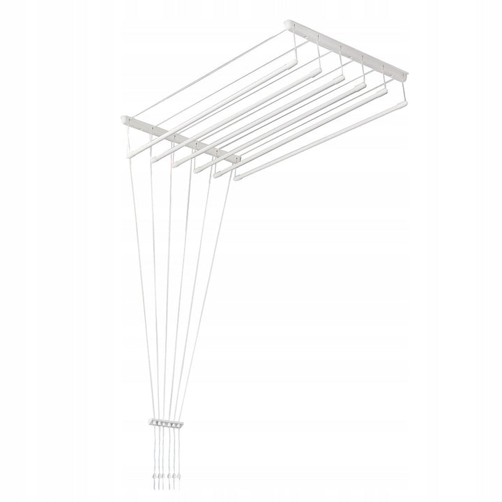 Stropný sušiak na bielizeň s 6 tyčami, 140 cm, sušiaca plocha 8,4 m, farba Sepio