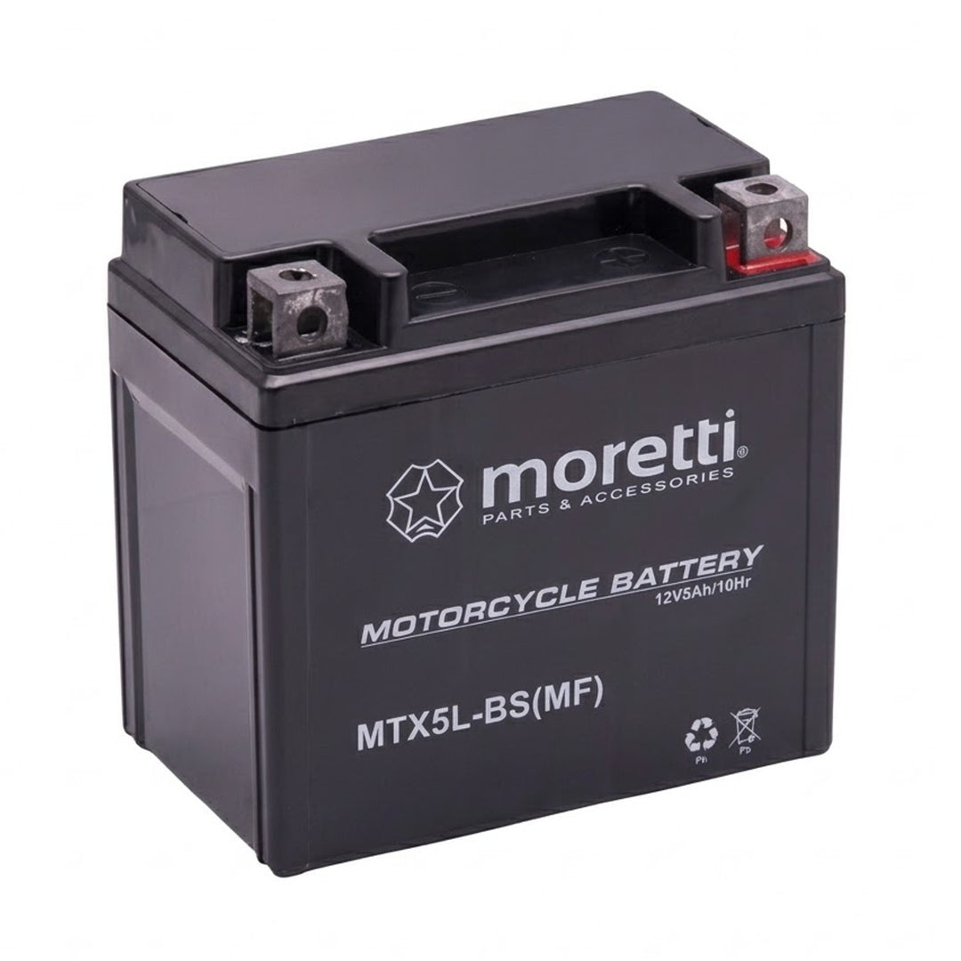 Akumulátor Moretti, 12 V, 5 Ah, AGM (gélový), štartovací prúd 70 A, AKUYTX5L-BSXMOR000