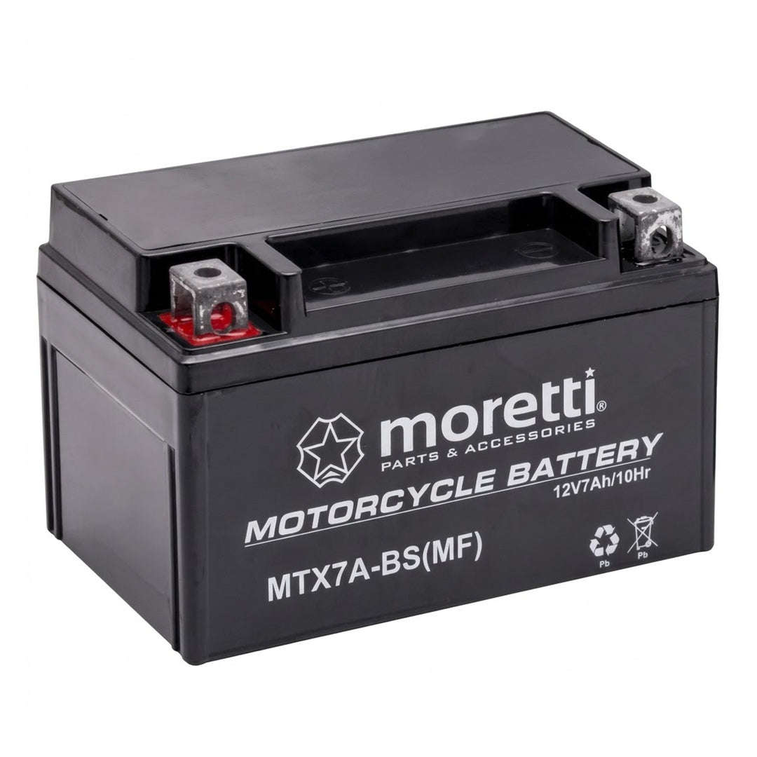 Akumulátor Moretti, 12 V, 7 Ah, AGM (gélový), štartovací prúd 90 A, AKUYTX7A-BSXMOR000
