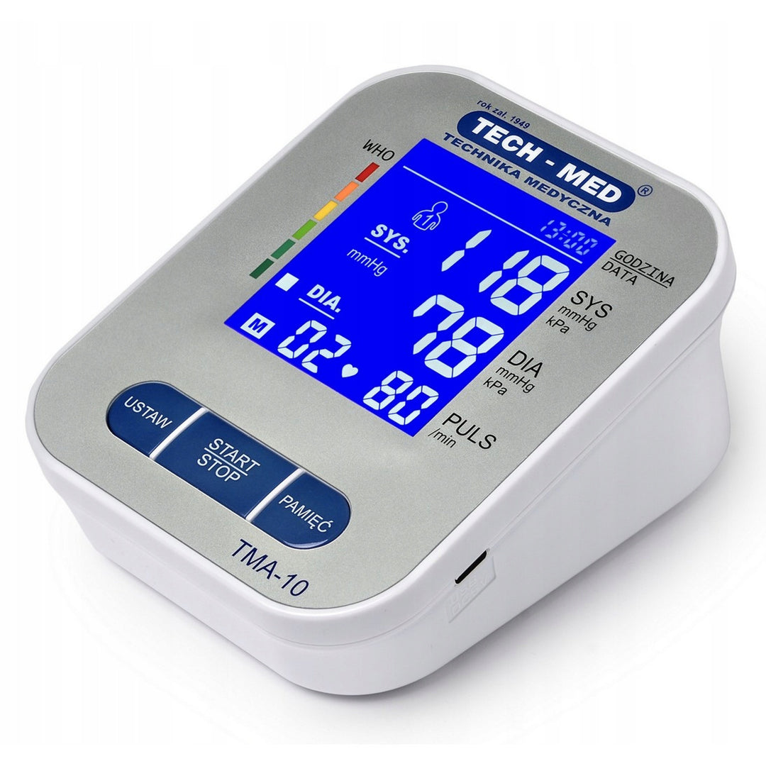 Elektronický tlakomer, podsvietený displej, manžeta 22–32 cm, indikátor arytmie, TMA-10, Tech-Med