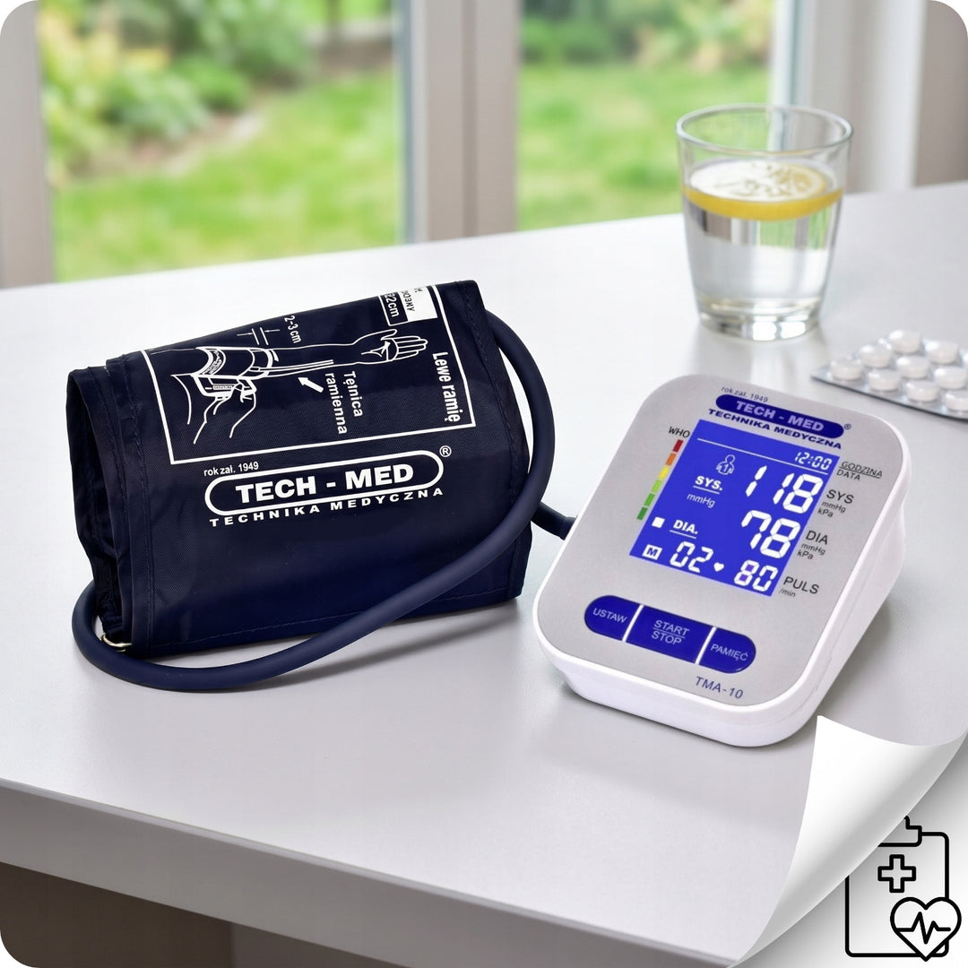 Elektronický tlakomer, podsvietený displej, manžeta 22–32 cm, indikátor arytmie, TMA-10, Tech-Med