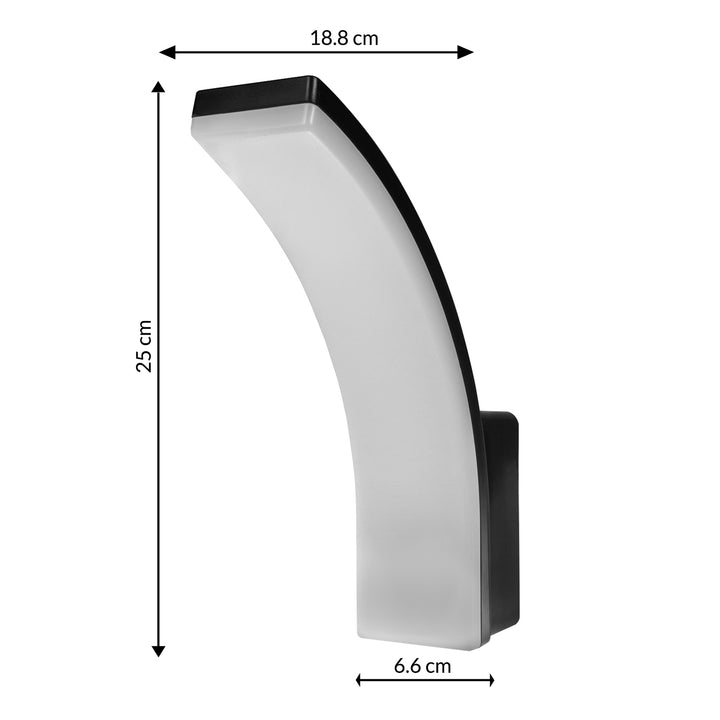 LED svietidlo Maclean, čierna farba, 20 W, IP65, 2750 lm, neutrálna biela farba (4000 K) MCE511 B, 2 kusy